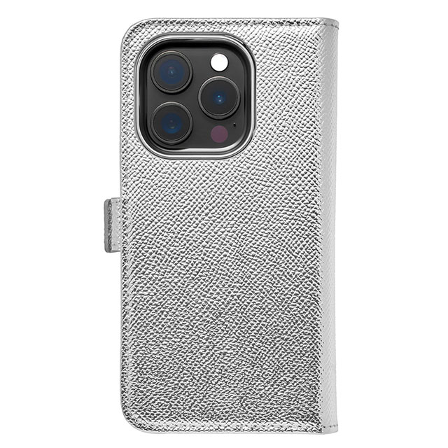 【iPhone15 Pro ケース】Rich in color Leather Book (silver)サブ画像