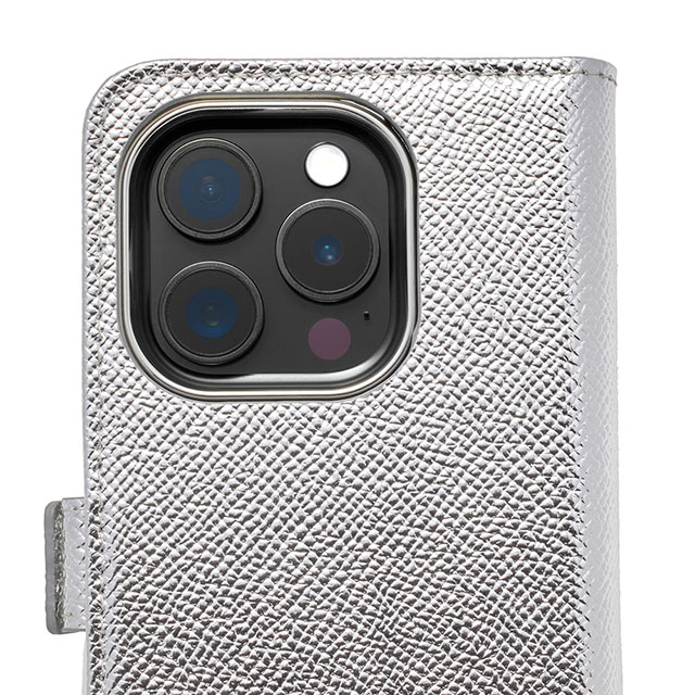 【iPhone15 Pro ケース】Rich in color Leather Book (silver)サブ画像