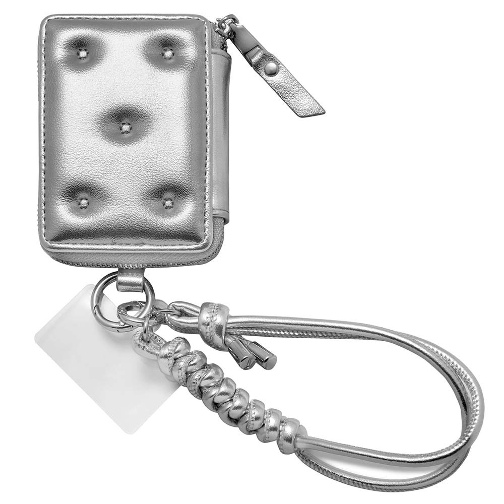 Mag Coin Case with Hand Strap (silver)