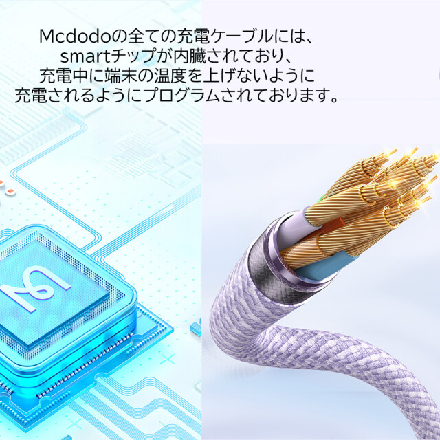 100W Type-C to Type-C Transparent Data Cable 1.2m (ブルー)goods_nameサブ画像