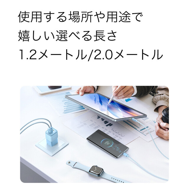 100W Type-C to Type-C Transparent Data Cable 1.2m (ブルー)goods_nameサブ画像