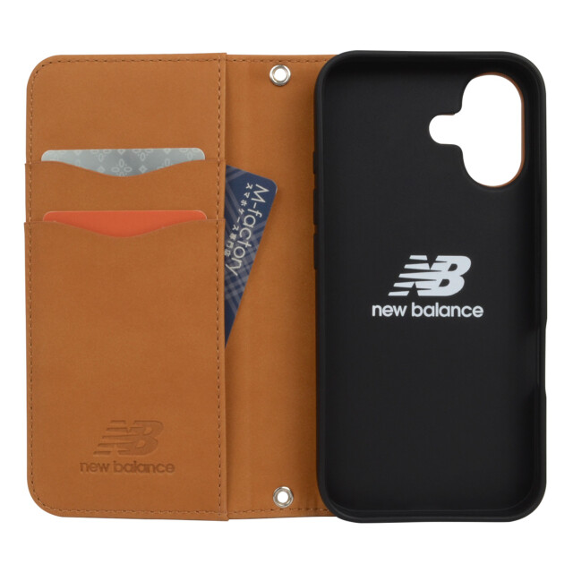 【iPhone16 ケース】new balance 手帳ケース (スタンプロゴスエード/キャメル)goods_nameサブ画像