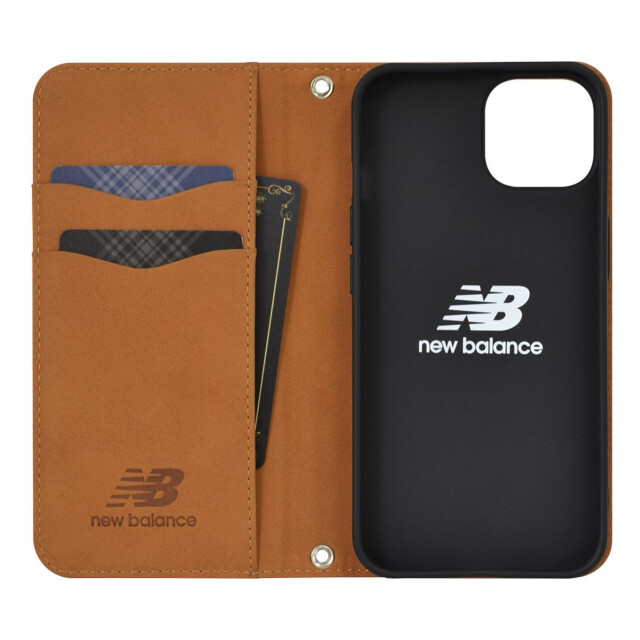 【iPhone16 Pro ケース】new balance 手帳ケース (スタンプロゴスエード/キャメル)goods_nameサブ画像