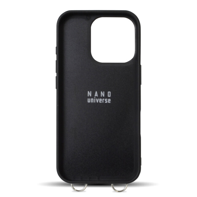 【iPhone16 Pro ケース】nano universe ストラップ付き背面ケース (バイカラー/ブラック)goods_nameサブ画像