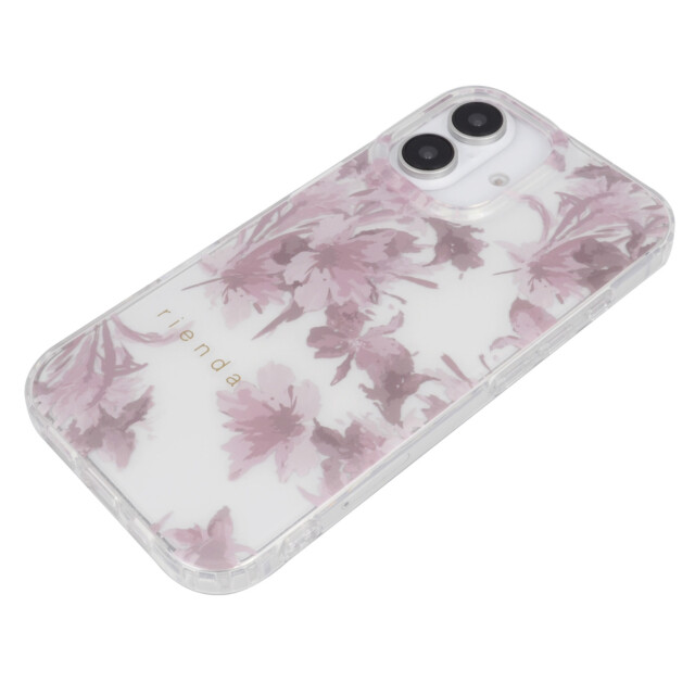 【iPhone16 ケース】rienda TPUクリアケース (Dress Flower/くすみピンク)goods_nameサブ画像