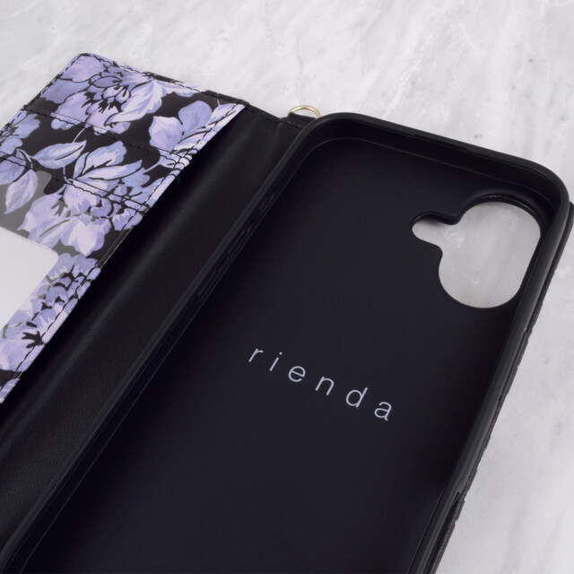 【iPhone16 ケース】rienda スクエア手帳ケース (ブラック)goods_nameサブ画像