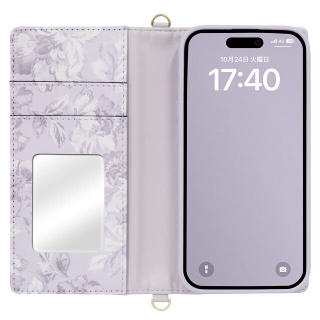 【iPhone16 ケース】rienda スクエア手帳ケース (ライトグレー)goods_nameサブ画像