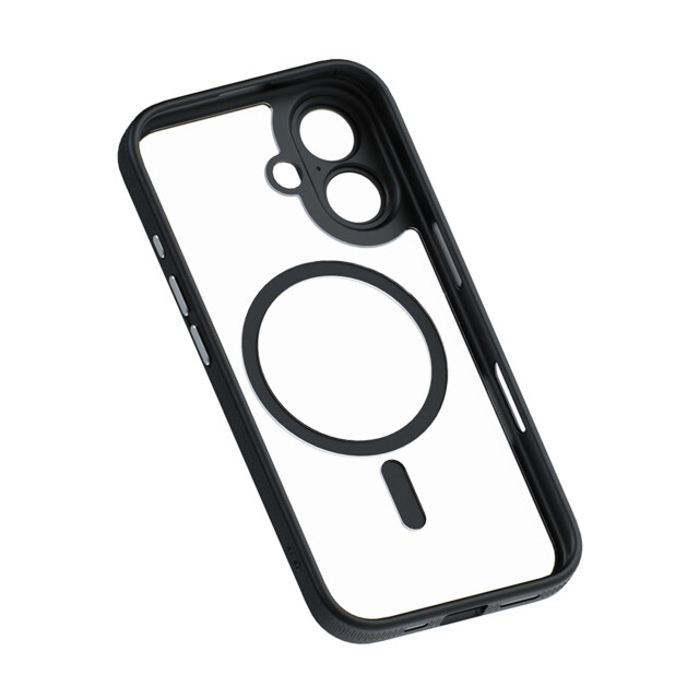 【iPhone16 Plus ケース】レンズガード一体型MagSafe対応クリアケース (ブラック)goods_nameサブ画像