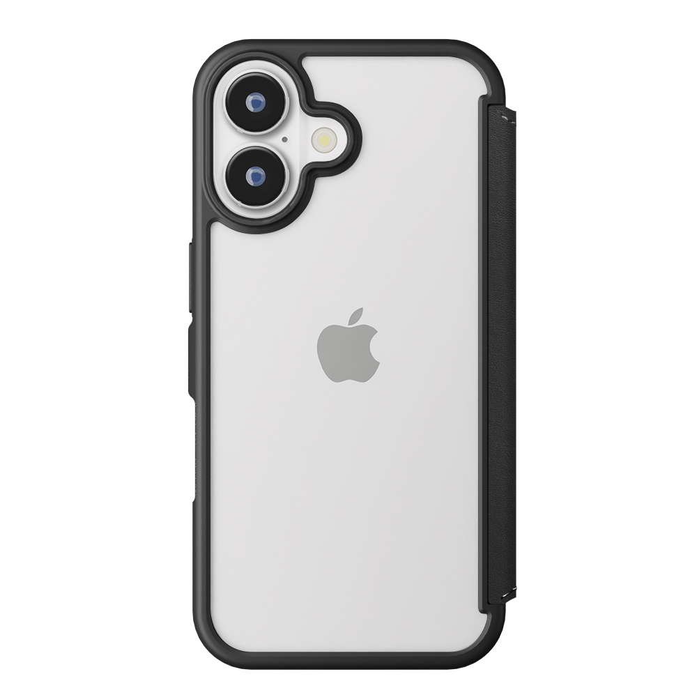 【iPhone16 ケース】ガラスフリップケース  (ブラック)goods_nameサブ画像