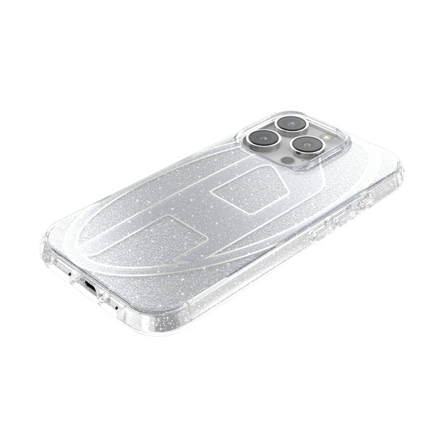 【iPhone16 Pro ケース】Oval D Glitter (Silver)サブ画像