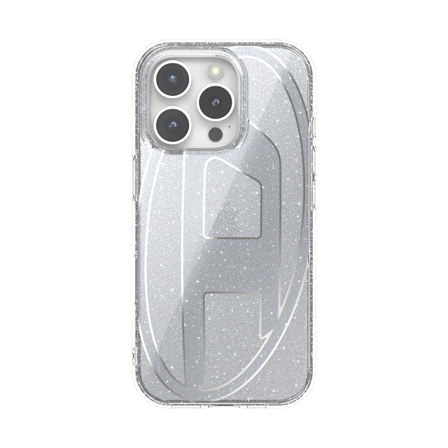 【iPhone16 Pro ケース】Oval D Glitter (Silver)サブ画像