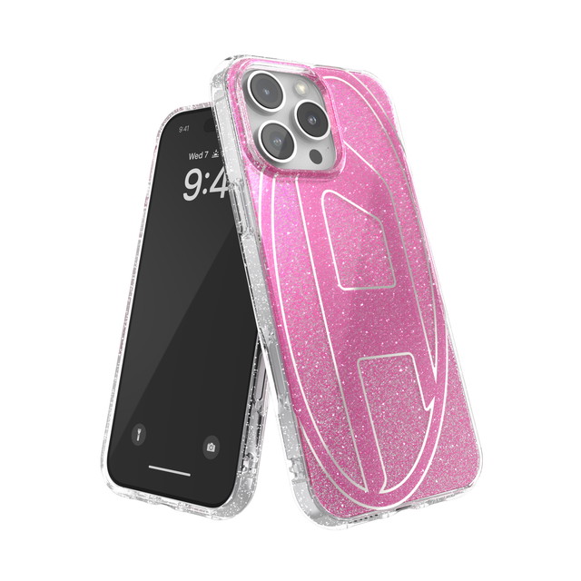 【iPhone16 Pro Max ケース】Oval D Glitter (Pink)サブ画像