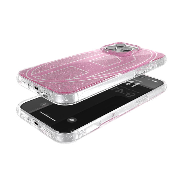 【iPhone16 Pro Max ケース】Oval D Glitter (Pink)サブ画像