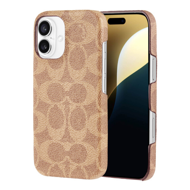 【iPhone16 ケース】Slim Wrap Case (Signature C Tan)