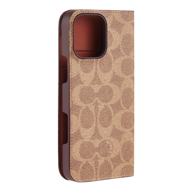 【iPhone16 Pro Max ケース】Folio Case (Signature C Tan)サブ画像