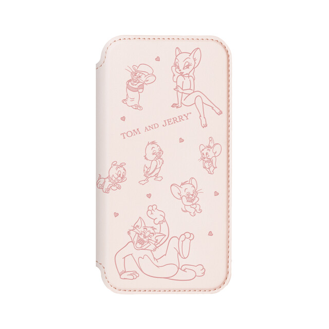 【iPhone16 ケース】ガラスフリップケース (トムとジェリー／ピンク)goods_nameサブ画像