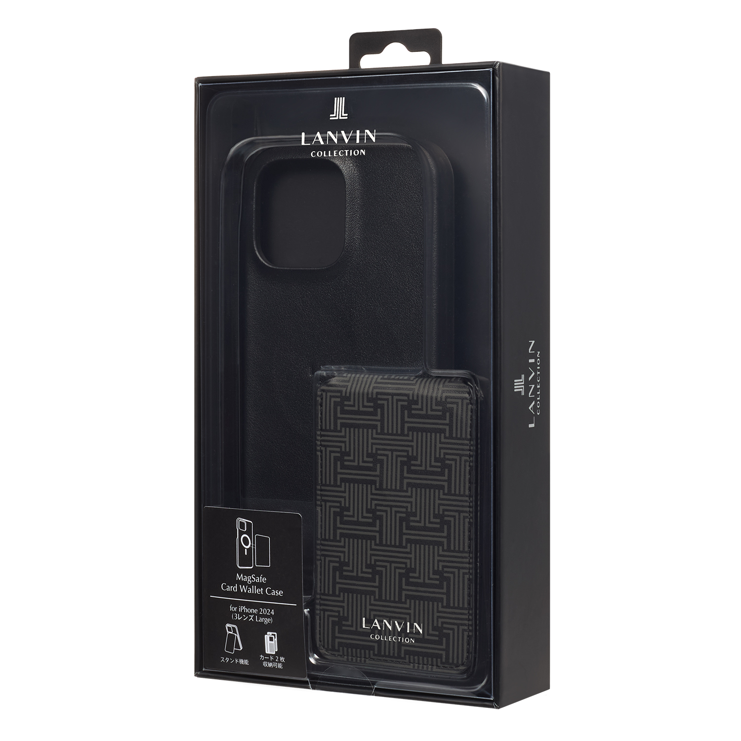 【iPhone16 Pro Max ケース】Wrap Case with MagSafe Card Wallet (Black)サブ画像