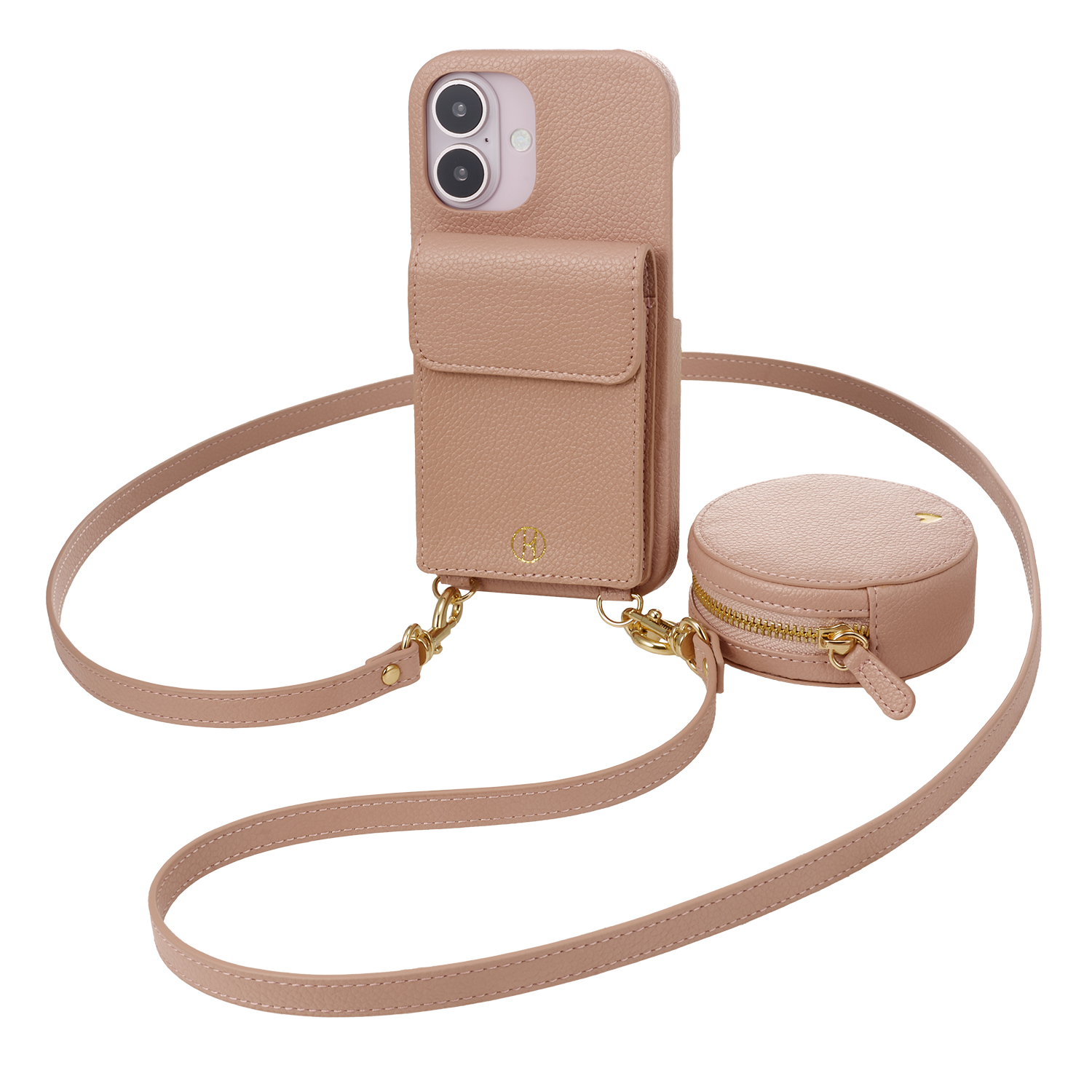 【iPhone16 ケース】Wrap Case with Pouch (Dusty Pink)サブ画像