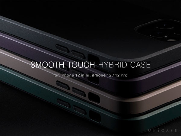 【ZERO 【Apple最新端末iPhone 12 mini, iPhone12/12 Pro対応】丈夫でスリムなUNiCASEオリジナルiPhoneケース“Smooth Touch Hybrid Case”