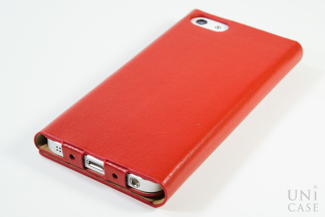 【iPhone5s/5 ケース】One-Sheet Leather Case レッドの作り
