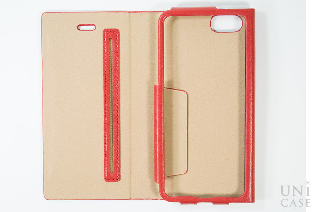 【iPhone5s/5 ケース】One-Sheet Leather Case レッドの全体