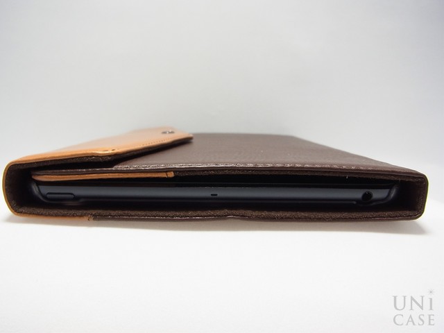 【iPad mini3/2/1 ケース】Prestige Envelope Folio ダークブラウンの平面