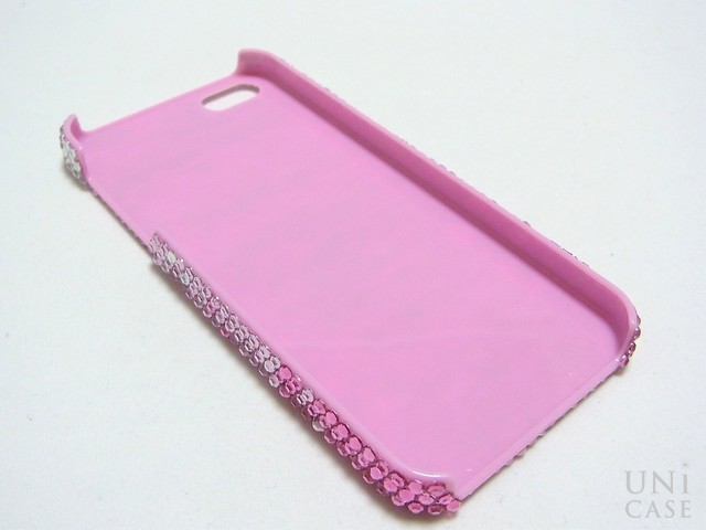 【iPhone5s/5 ケース】フルペーストデコレーションケース Stratum Gradation PINKの装着部分