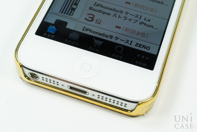 【iPhone5s/5 ケース】フルペーストデコレーションケース Labyrinth Mirror GOLDの下部