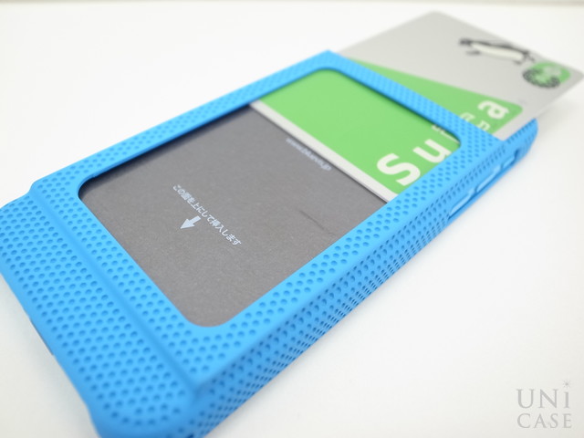 【iPhone5c ケース】Bluevision OsaifuSlim for iPhone 5c Blueの背面