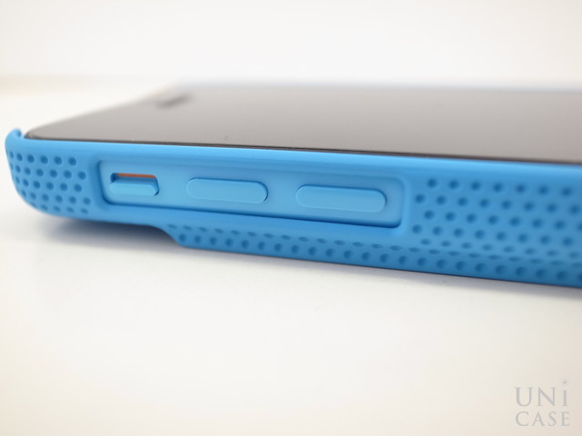 【iPhone5c ケース】Bluevision OsaifuSlim for iPhone 5c Blueの音量調節ボタン