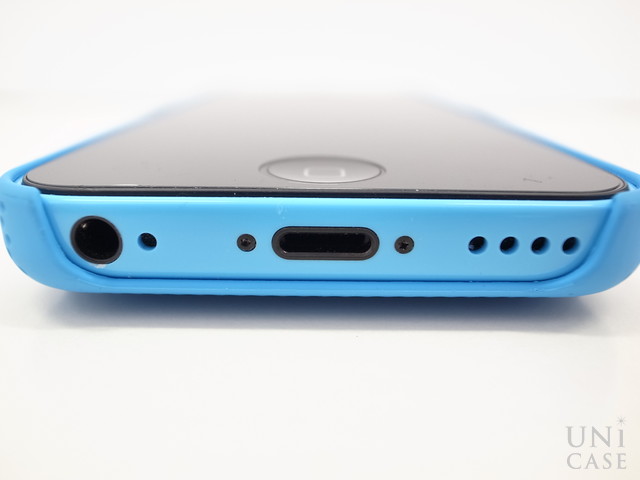 【iPhone5c ケース】Bluevision OsaifuSlim for iPhone 5c Blueのコネクタ部分