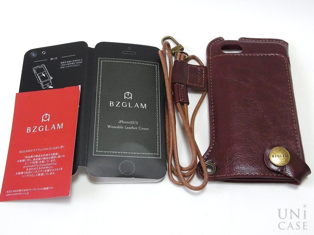 【iPhone5s/5 ケース】BZGLAM Wearable Leather Cover ブラウンの説明書