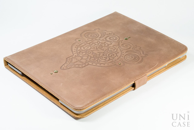 【iPad(9.7inch)(第5世代/第6世代)/iPad Air(第1世代) ケース】Prestige Retro Vintage Diary (ビンテージブラウン)の質感